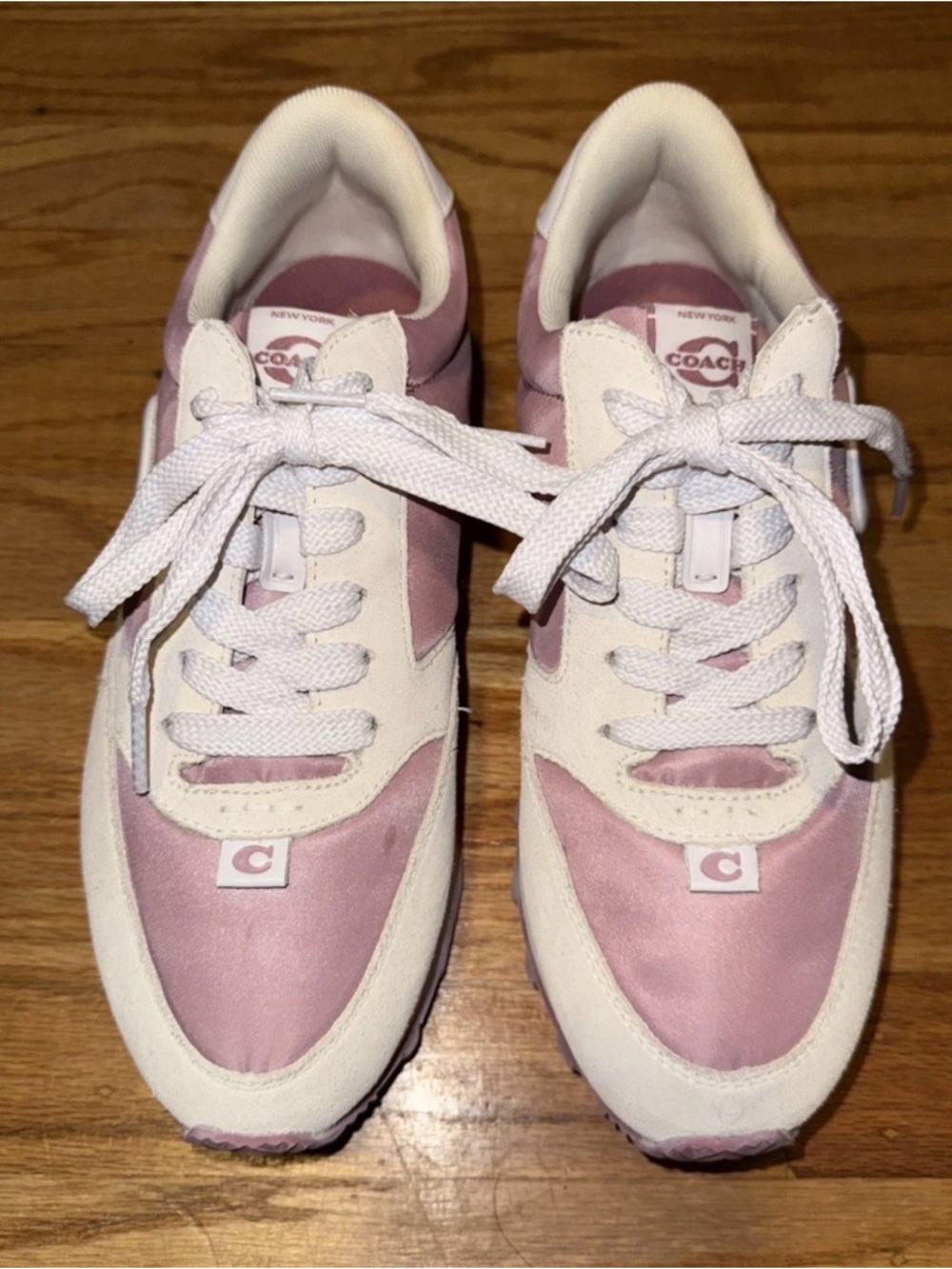 Coach Women's Runners Pink & Cream Runner Sneakers - Picture 2 of 7